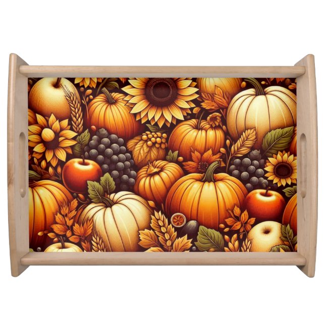 Halloween/Fall/Autumn/pumpkin Serving Tray (Front)