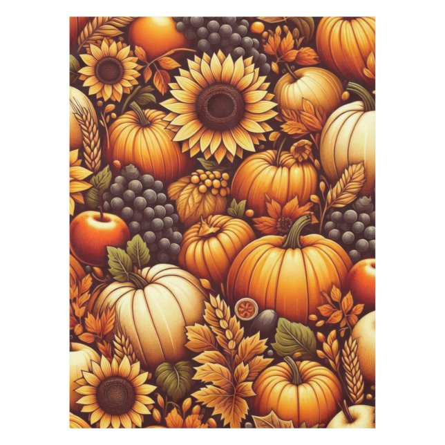 Halloween/Fall/Autumn/pumpkin Tablecloth (Front)