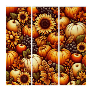 Halloween/Fall/Autumn/pumpkin Triptych