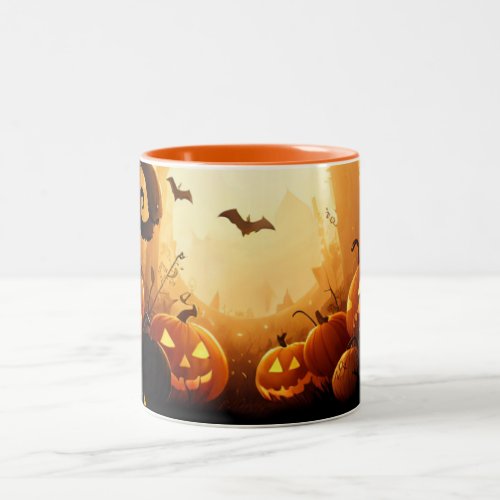 HalloweenfallAutumnPumpkin Two_Tone Coffee Mug