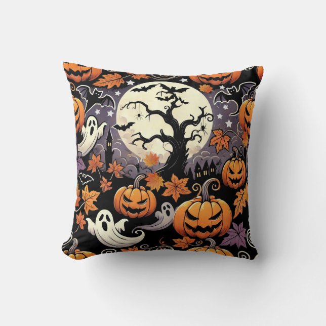 Halloween/Fall/Autumn Throw Pillow (Front)