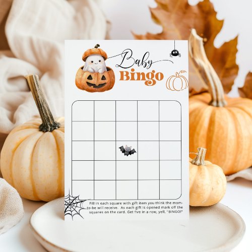 Halloween fall baby shower bingo game