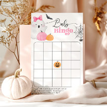 Halloween fall baby shower bingo game