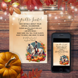 Halloween Fall Equestrian Invitation