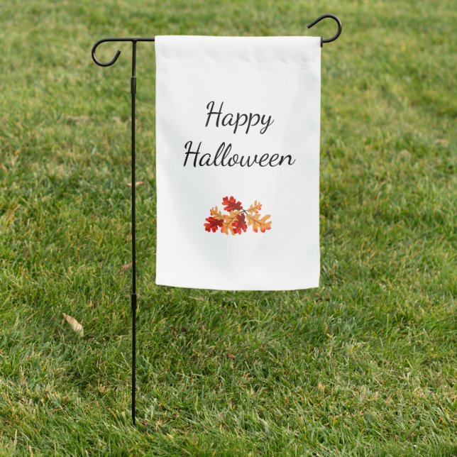 Halloween Fall Foliage Elegant Leaves Garden Flag (In SItu)
