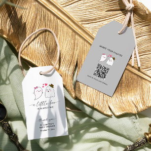 Halloween Fall Little Boo Baby Shower QR Code  Gift Tags
