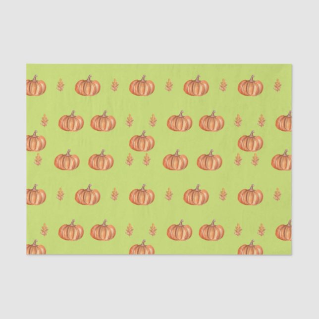 Halloween Fall Pumpkin Tissue Paper (Front)