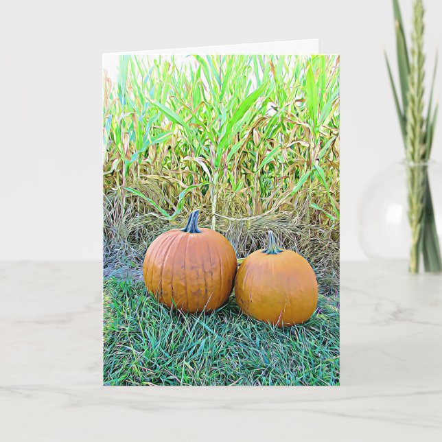 Halloween Fall Pumpkins Card (Front)