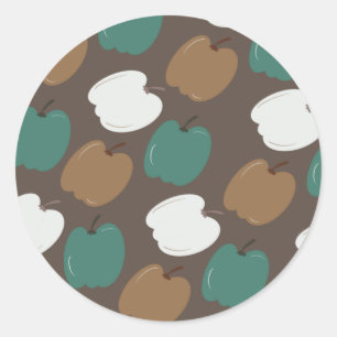 Halloween Fall Pumpkins Earth Tone Classic Round Sticker