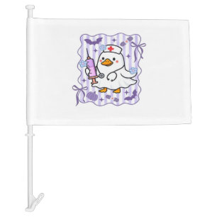 Halloween Fall Purple Coquette Goose Nurse Aesthet Car Flag