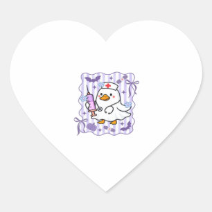 Halloween Fall Purple Coquette Goose Nurse Aesthet Heart Sticker