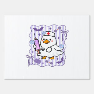 Halloween Fall Purple Coquette Goose Nurse Aesthet Sign