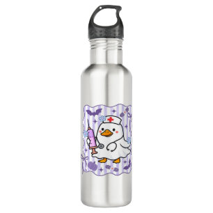 Halloween Fall Purple Coquette Goose Nurse Aesthet Stainless Steel Water Bottle