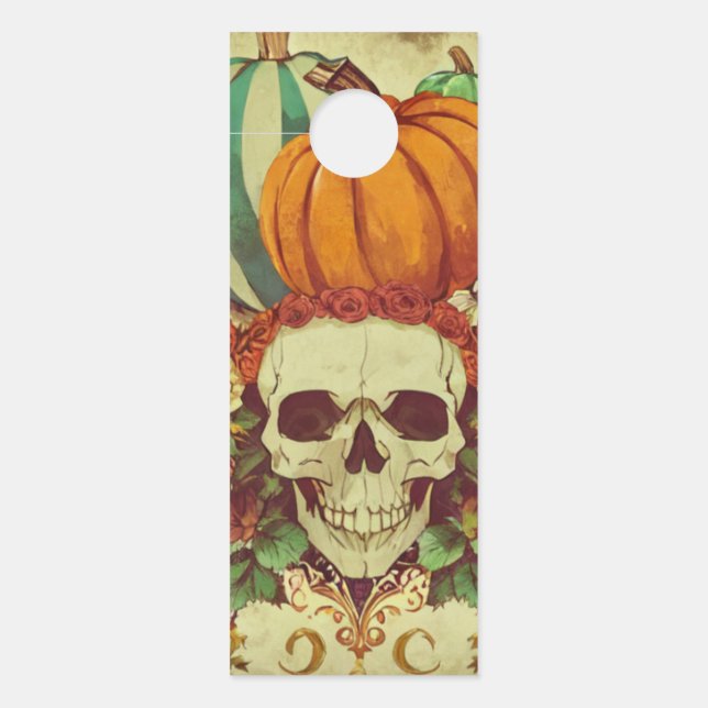 Halloween/Fall/skeleton/pumpkin Door Hanger (Front)