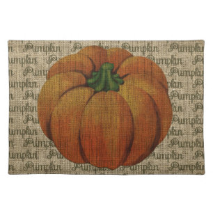 Halloween & Fall Vintage Pumpkin Placemats