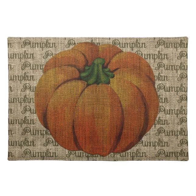 Halloween & Fall Vintage Pumpkin Placemats (Front)