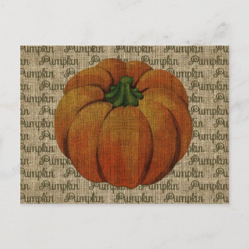 Halloween  Fall Vintage Pumpkin Postcard