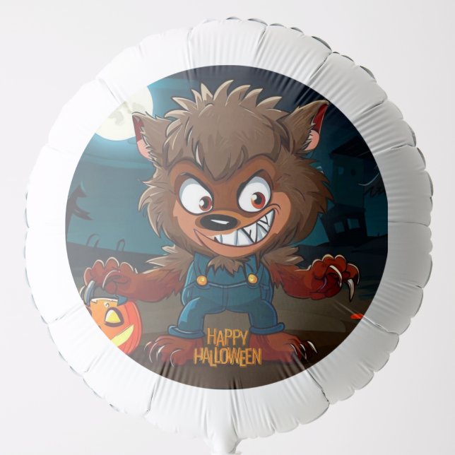 Halloween/Fall/Werewolf/Cartoon Balloon (Front)