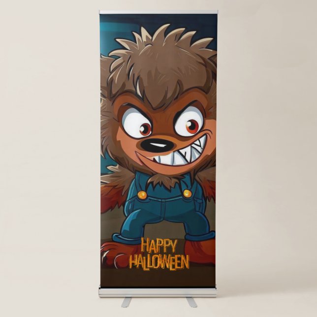 Halloween/Fall/Werewolf/Cartoon Retractable Banner (Front)