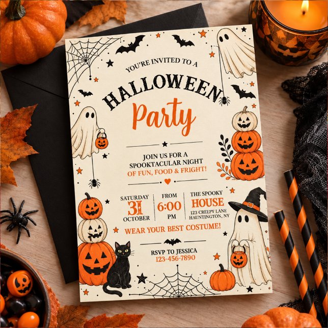 Halloween Fallween Party Invitation (Creator Uploaded)