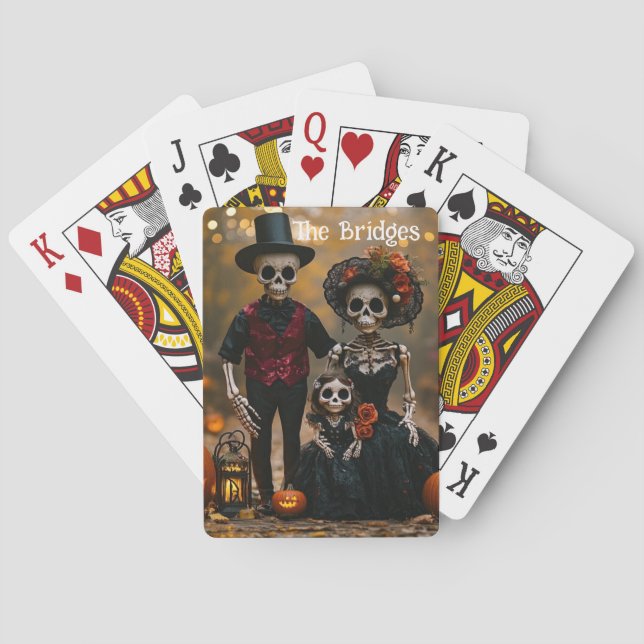 Halloween Family Celebration  Poker Cards (Back)