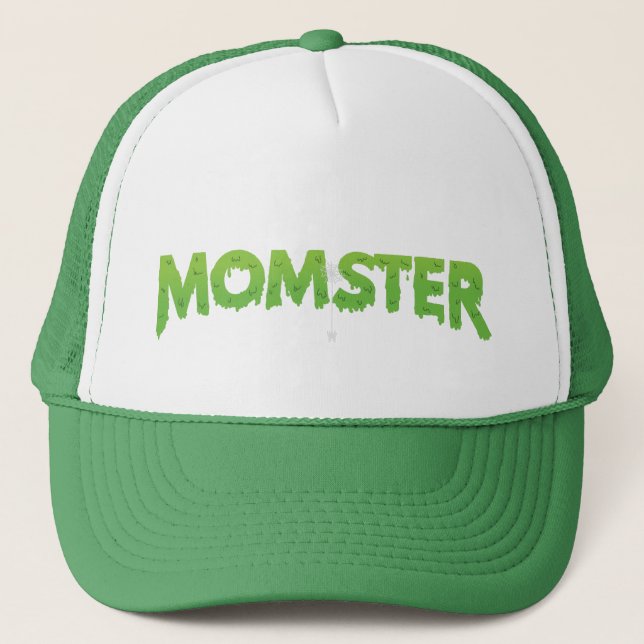 Halloween Family Couple Matching Funny Mom Momster Trucker Hat (Front)