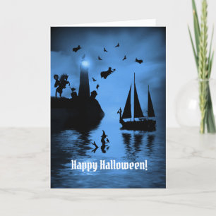 Halloween Fantasy Witches Mermaid Ocean Card