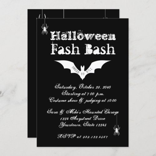 Halloween Fashion Costume Party Invitation