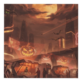 Halloween Faux Canvas Print
