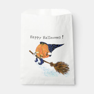 Halloween Favor Bag Witch Pumpkin Flying Broom