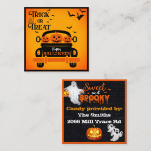 Halloween Favor Baggy Insert 100 Cards
