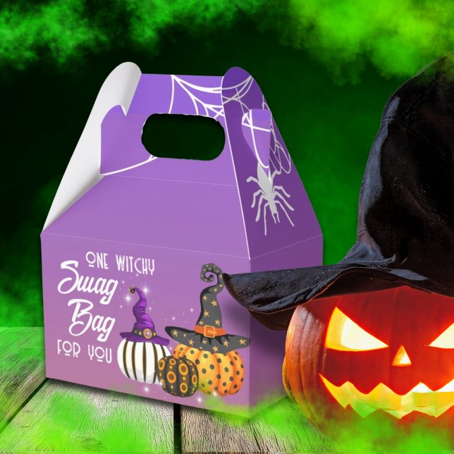 Halloween Favor Box  Designer Pumpkins & Witch Hat (Creator Uploaded)