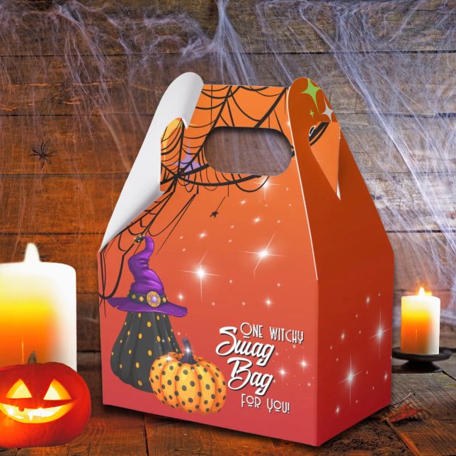 Halloween Favor Box Designer Pumpkins & Witch Hat (Creator Uploaded)