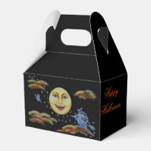Halloween favor box, witches,moon,stars,ghosts