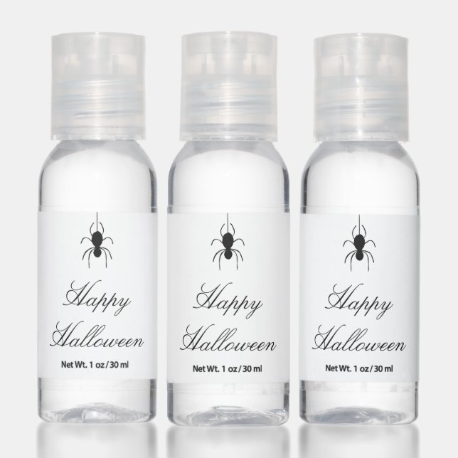 Halloween Favor Spooky Spider Web Black White  Hand Sanitizer (Set)