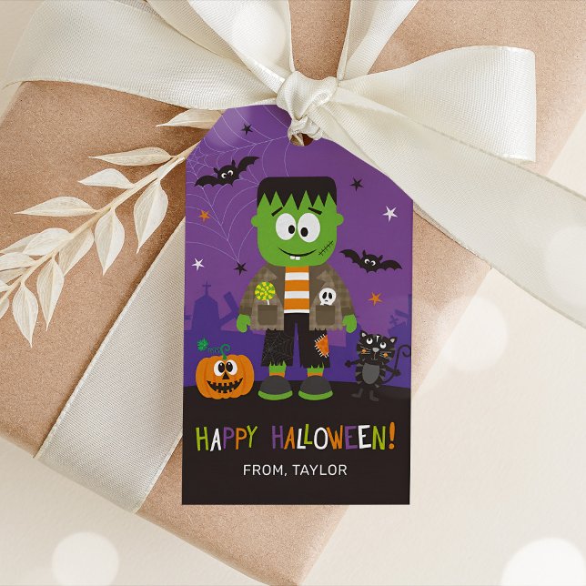 Halloween Favor Tag Frankenstein Birthday (Creator Uploaded)
