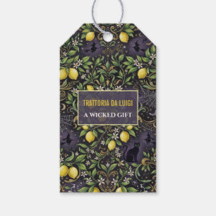 Halloween Favor Tags Gothic Botanical Lemon Gift