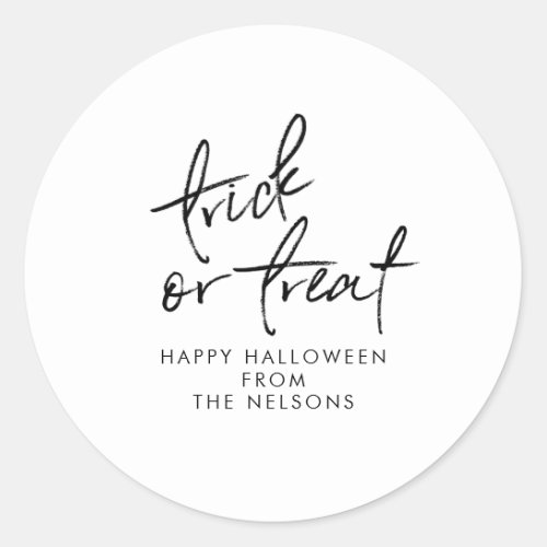 Halloween Favor Treat Tags Sticker Script Font