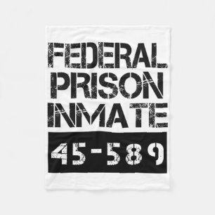 Halloween Federal Prison Inmate Prisoner Costume  Fleece Blanket