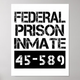 Halloween Federal Prison Inmate Prisoner Costume Poster