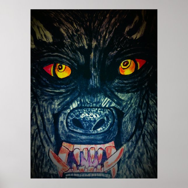 HALLOWEEN FEEDING WEREWOLF  POSTER (Front)