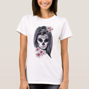 Halloween Female Sugar Skull T-Shirt