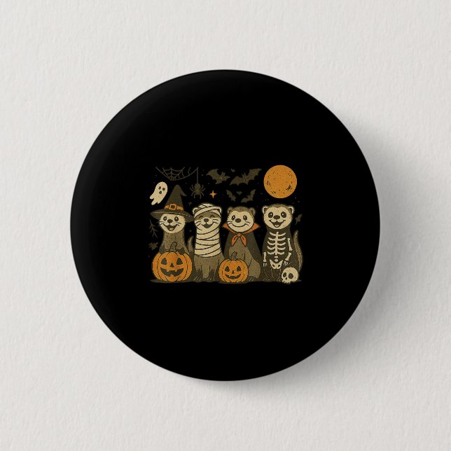 Halloween Ferret Costumes Ghost Witch Mummy Men Wo Button (Front)