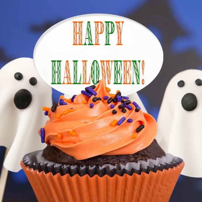 Halloween Festival Text Cake Topper (Halloween Festival Text Cake Topper)
