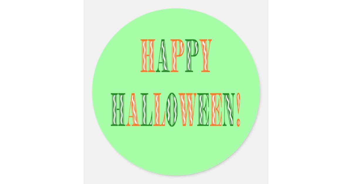 Halloween Festival Text Classic Round Sticker | Zazzle