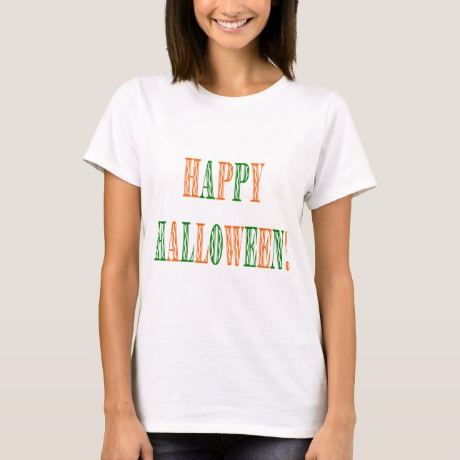 Halloween Festival Text Ladies T-Shirt (Front)