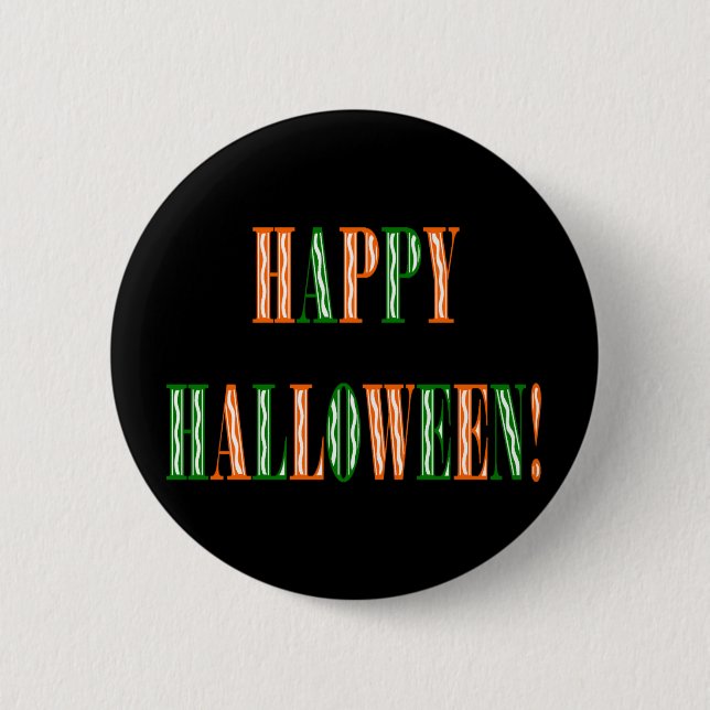 Halloween Festival Text Pinback Button (Front)