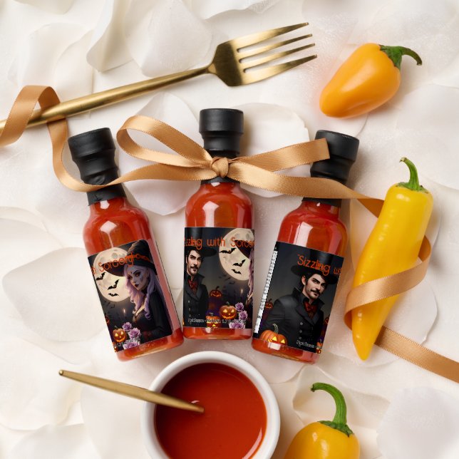 Halloween Festive Sizzling with Sorcery  Hot Sauces (Wedding)