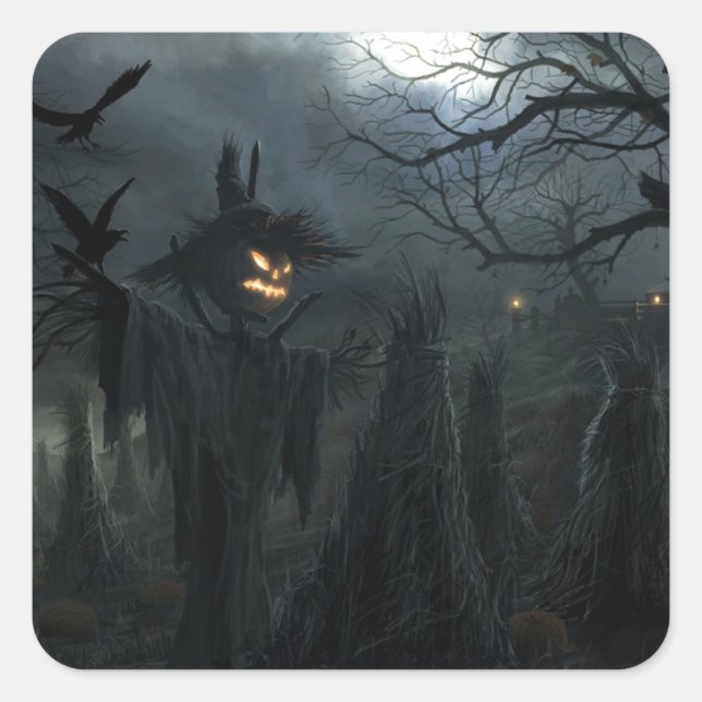 Halloween Field of Death Square Sticker (Front)