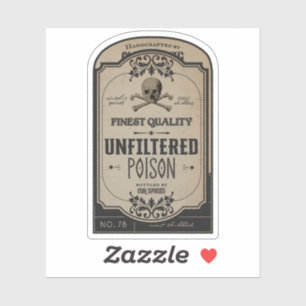 Halloween Finest  Unfiltered Poison Magic Potion Sticker